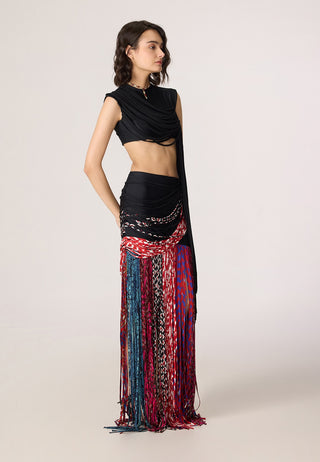 Melia black blouse with Eden skirt