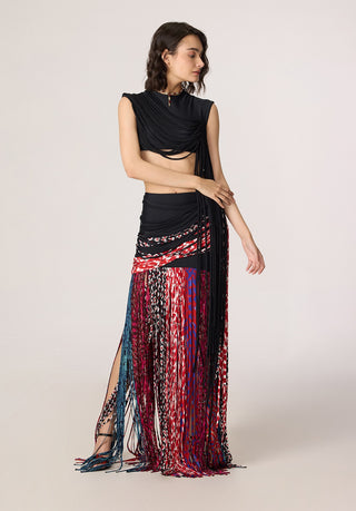 Melia black blouse with Eden skirt