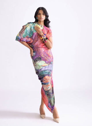 Kai Printed Kaftan Style Dress by Saaksha & Kinni, available on Indiaspopup.com