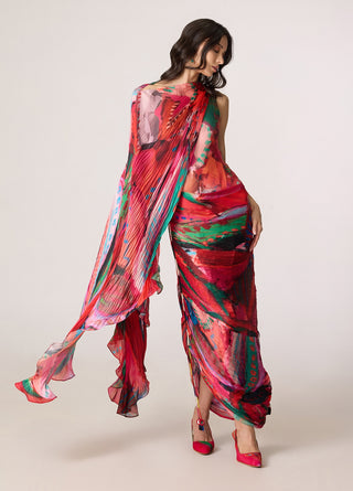 Valen pink multicolor dress