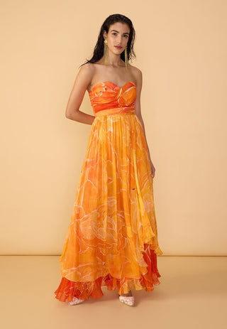 Amora orange dress