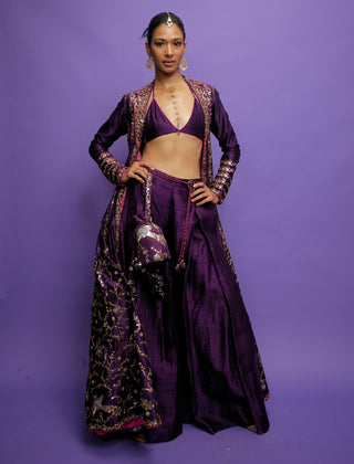Punit Balana Baingani Kalidaar Jacket And Pant Set available on indiaspopup