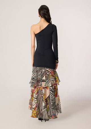 Lima black multicolor dress