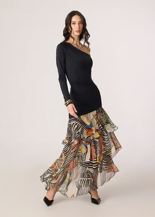 Lima black multicolor dress