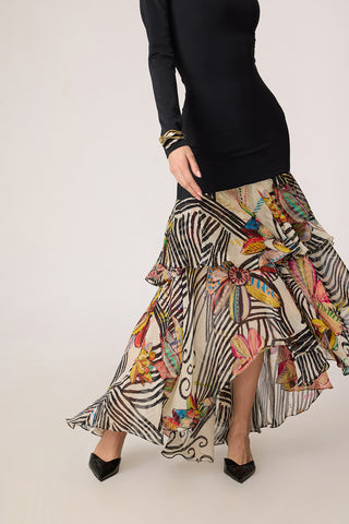 Lima black multicolor dress