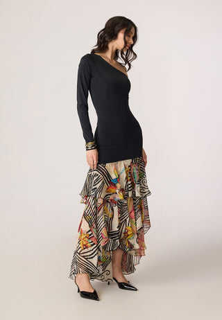Lima black multicolor dress