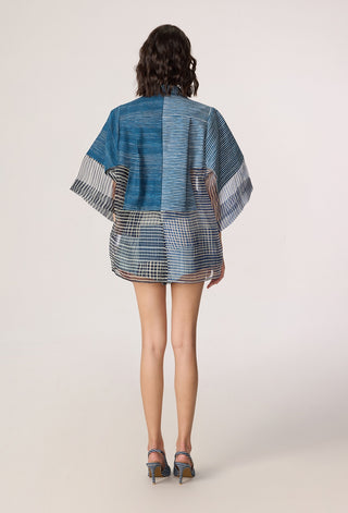 Bellamy blue gray shirt with Emira shorts