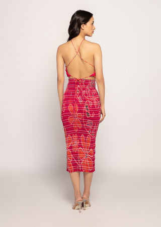 Saaksha & Kinni-Pink Printed Cape And Skirt Set-INDIASPOPUP.COM