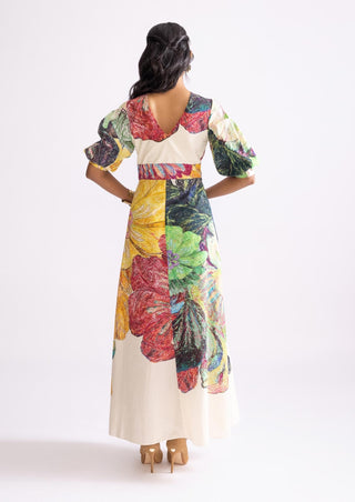 Daisy Printed A-Line Dress by Saaksha & Kinni, available on Indiaspopup.com