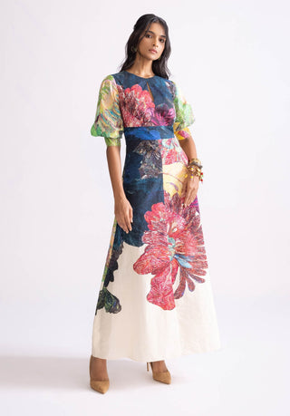 Daisy Printed A-Line Dress by Saaksha & Kinni, available on Indiaspopup.com