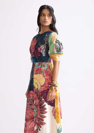 Daisy Printed A-Line Dress by Saaksha & Kinni, available on Indiaspopup.com