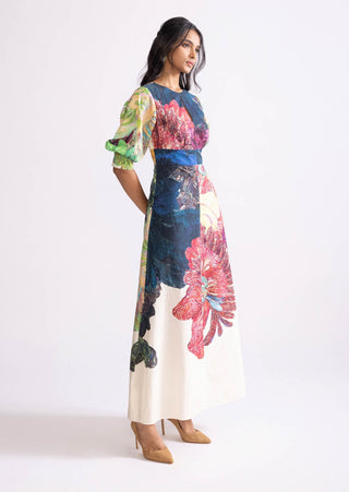 Daisy Printed A-Line Dress by Saaksha & Kinni, available on Indiaspopup.com