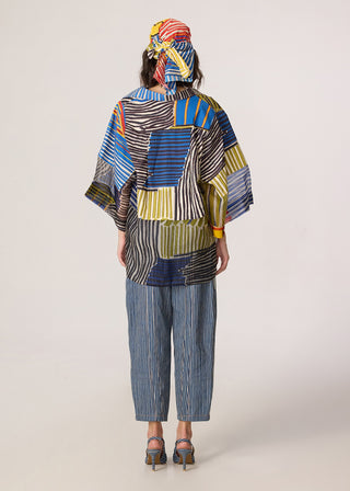 Bellamy multicolor shirt with Jax jeans