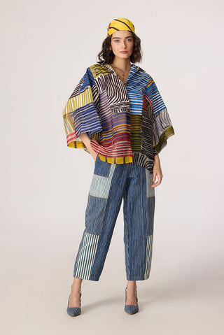Bellamy multicolor shirt with Jax jeans