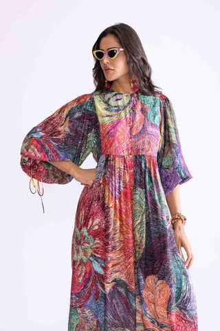 Sara Multicolor Printed Dress by Saaksha & Kinni, available on Indiaspopup.com