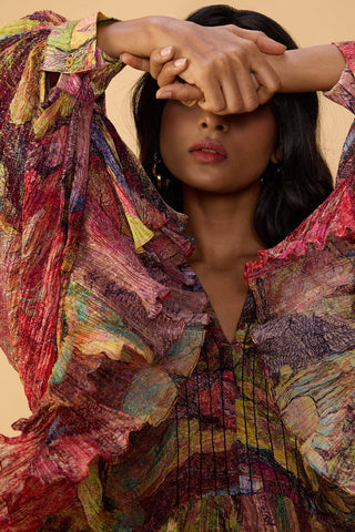 Heather multicolor blouse and loly trousers