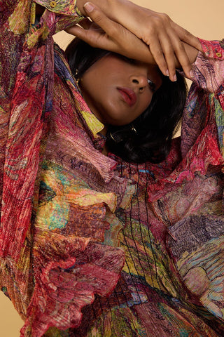Heather multicolor blouse and loly trousers