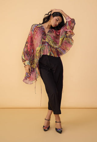 Heather multicolor blouse and loly trousers