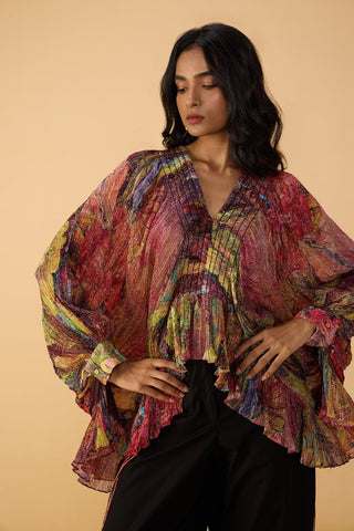 Heather multicolor blouse and loly trousers