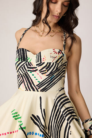 Marilyn ivory multicolor dress