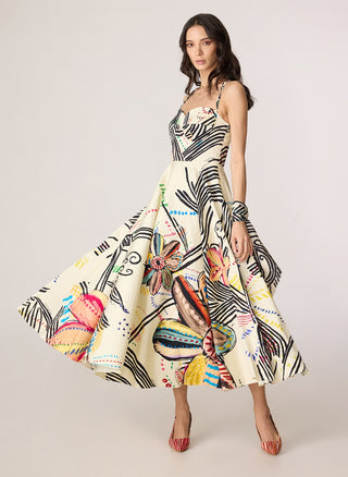 Marilyn ivory multicolor dress