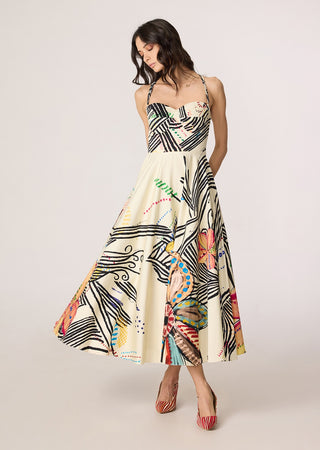 Marilyn ivory multicolor dress