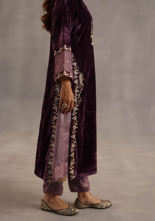 Megh purple kurta set