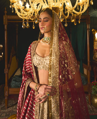 Zarir gold lehenga set