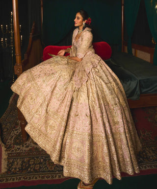 Qasr Pink Lehenga Set by Roqa available on Indiaspopup.com