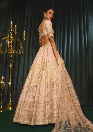 Qasr Pink Lehenga Set by Roqa available on Indiaspopup.com