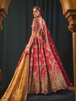 Kiana red lehenga set