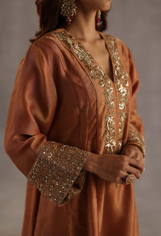 Ahiri orange kurta set