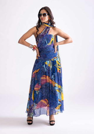 Rianna Blue Maxi Dress by Saaksha & Kinni, available on Indiaspopup.com