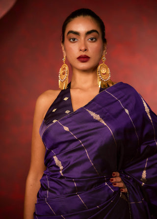 Ekaya Purple Bridezilla Sari available on indiaspopup