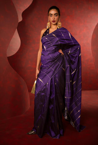 Ekaya Purple Bridezilla Sari available on indiaspopup