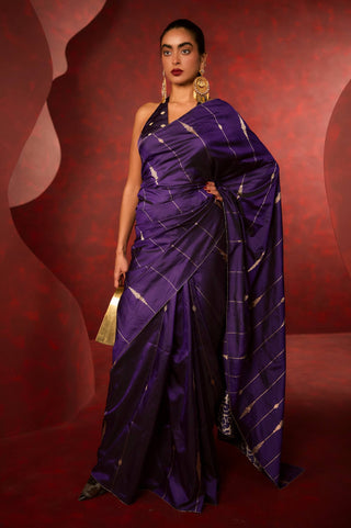 Ekaya Purple Bridezilla Sari available on indiaspopup