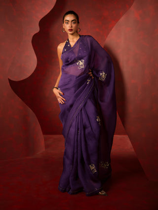 Ekaya Purple Midnight Kiss Sari available on indiaspopup