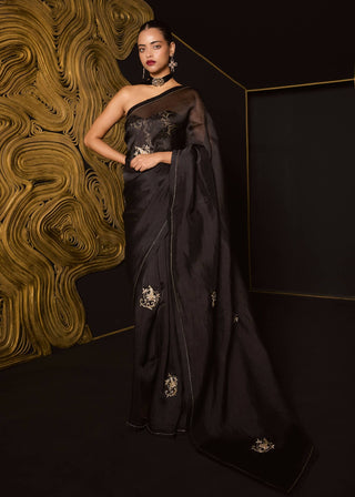 Ekaya Black Midnight Kiss Sari available on indiaspopup