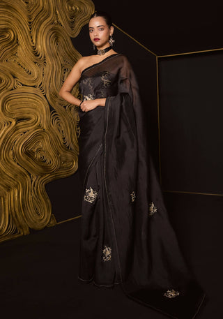 Ekaya Black Midnight Kiss Sari available on indiaspopup