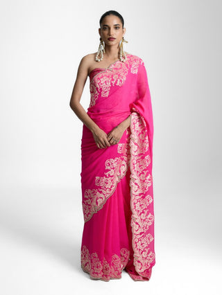 Ekaya Candyfloss Rani Pink Sari available on indiaspopup