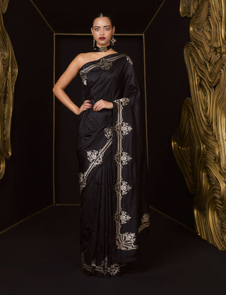 Ekaya Black Goth Bride Sari available on indiaspopup