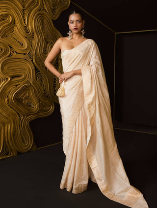 Ekaya Ivory Heart Sari available on indiaspopup