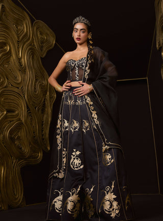 Black vixen lehenga set