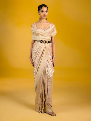 Ekaya Dusky Rose Chiffon Sari available on indiaspopup