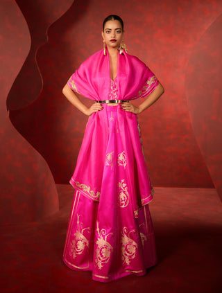 Ekaya Rani Pink Vixen Lehenga Set available on indiaspopup