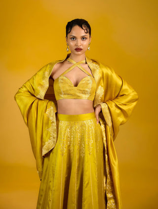 Phoenix mustard lehenga