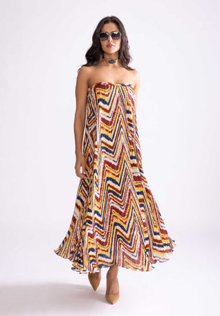 Tova Multicolor Dress by Saaksha & Kinni, available on Indiaspopup.com