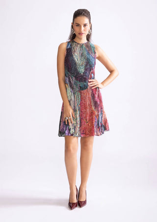 Maisy Multicolor Pleat Dress by Saaksha & Kinni, available on Indiaspopup.com