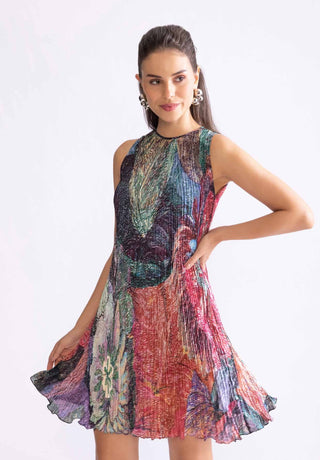 Maisy Multicolor Pleat Dress by Saaksha & Kinni, available on Indiaspopup.com