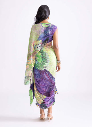 Kathy Micro Pleat Kaftan Dress by Saaksha & Kinni, available on Indiaspopup.com